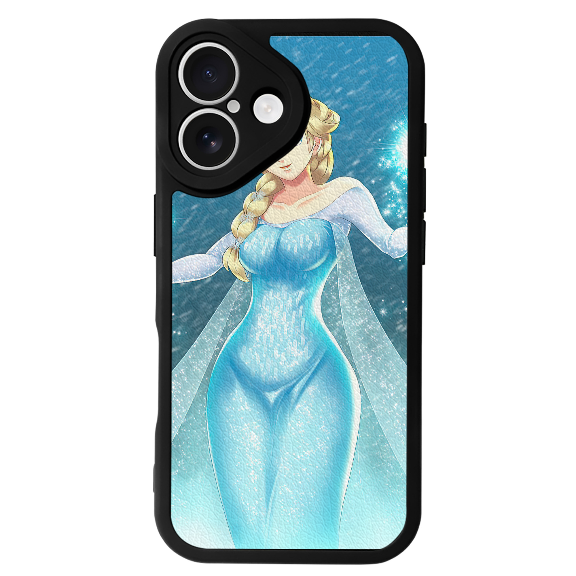 （画像用） アナと雪の女王 アンナ エルサ Frozen Anna Elsa 【iPhone 16シリーズ対応】シリコンスマホケース（レザー調） 材質：シリコン